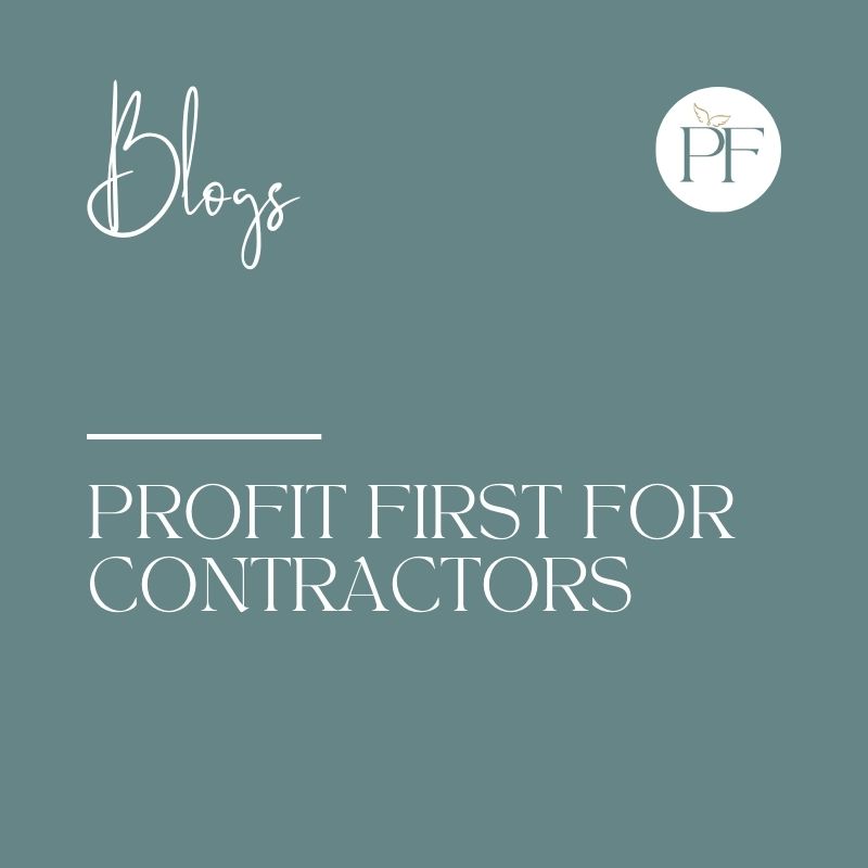 An image of the "Profit First for Contractors" book cover featuring tools and a calculator.