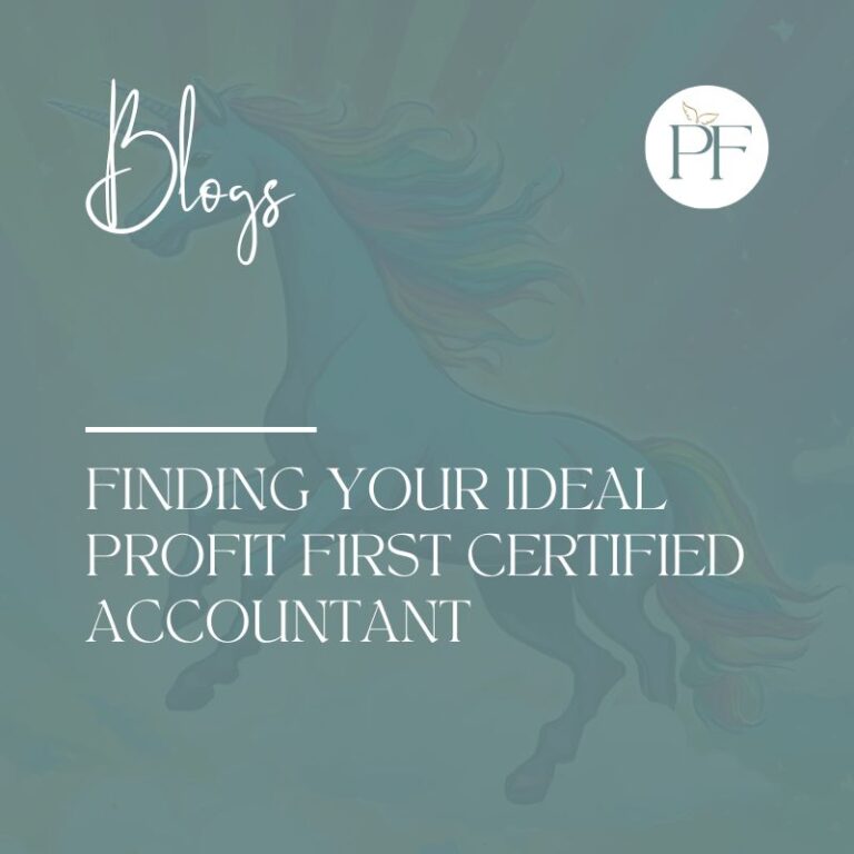 Illustration of a unicorn jumping over a rainbow, symbolising finding the ideal Profit First Certified Accountant